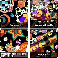 Vista 7 de Lofaris 70s Banner - Back to The 70’s Party Decorations, Retro Disco Theme Photography Background for Birthday Party, Studio Photo Booth Props