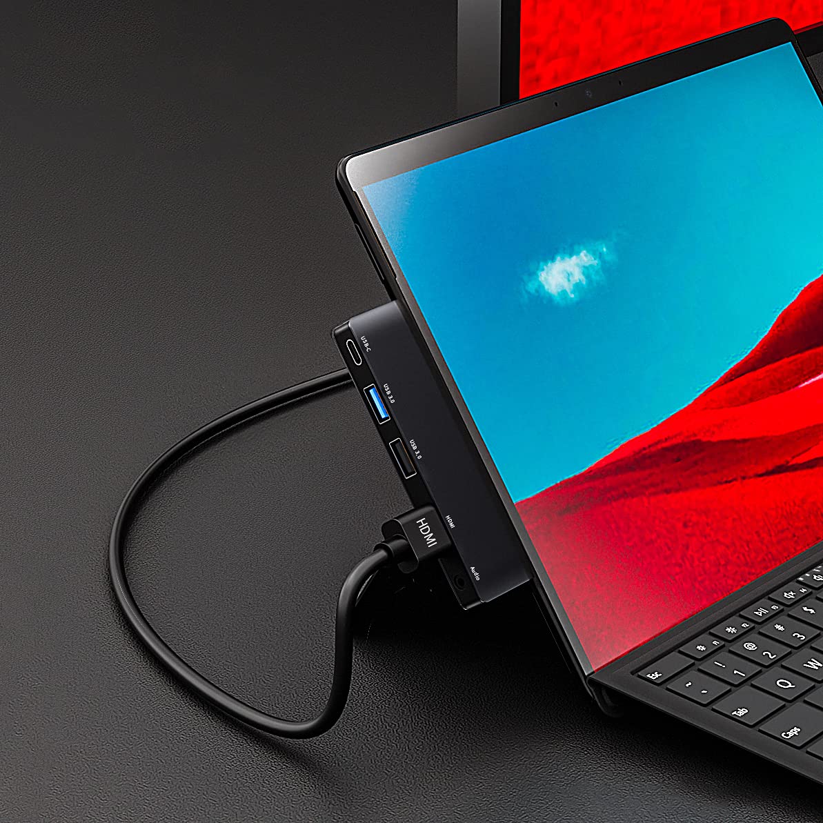 Surface Pro X USB C Hub Docking Station SANXI 5in1 Surface Pro X