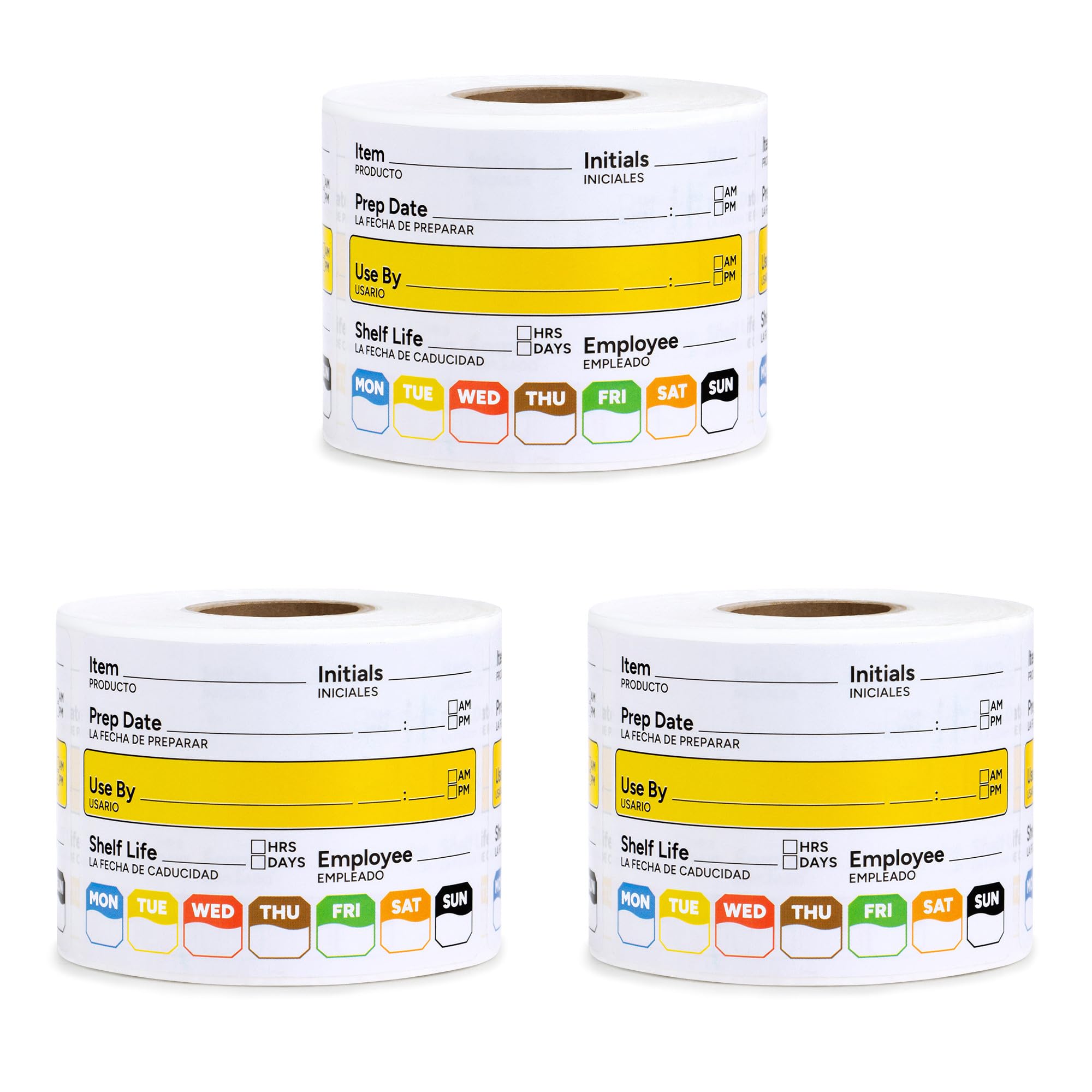 Restaurant Quality Shelf Life Food Rotation Labels Vinyl, 2” x 3” Self-Adhesive Removable Freezer Food Labels, Perfect for Reusable Containers, Easy