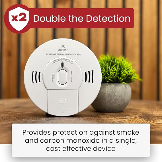 Kidde 10SCO Combination Smoke and Carbon Monoxide Alarm with Voice Notification, white