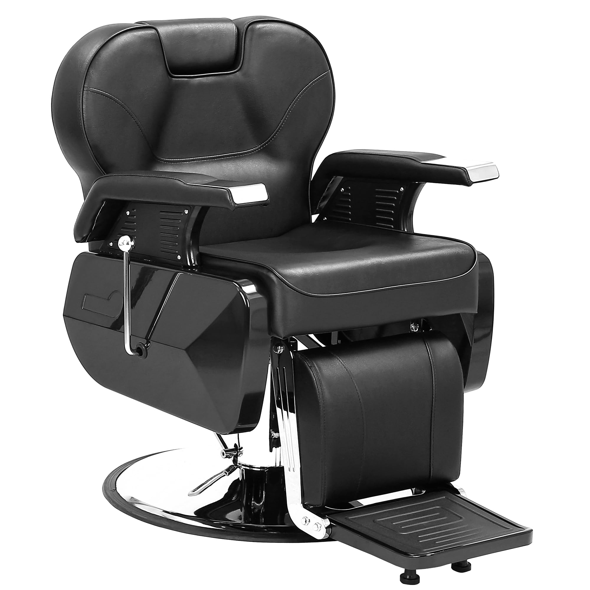 Barbier Stühle Heavy Duty Hydraulische Reclining Hair Salon Stuhl 360 Swivel Schwarz