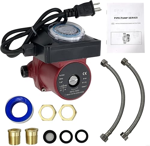 Vista 9 de 103252LF Bomba de circulación de agua caliente, 115V 1/25 HP 1" NPT - Compatible con bomba de recirculación Bell & Gossett NBF-22