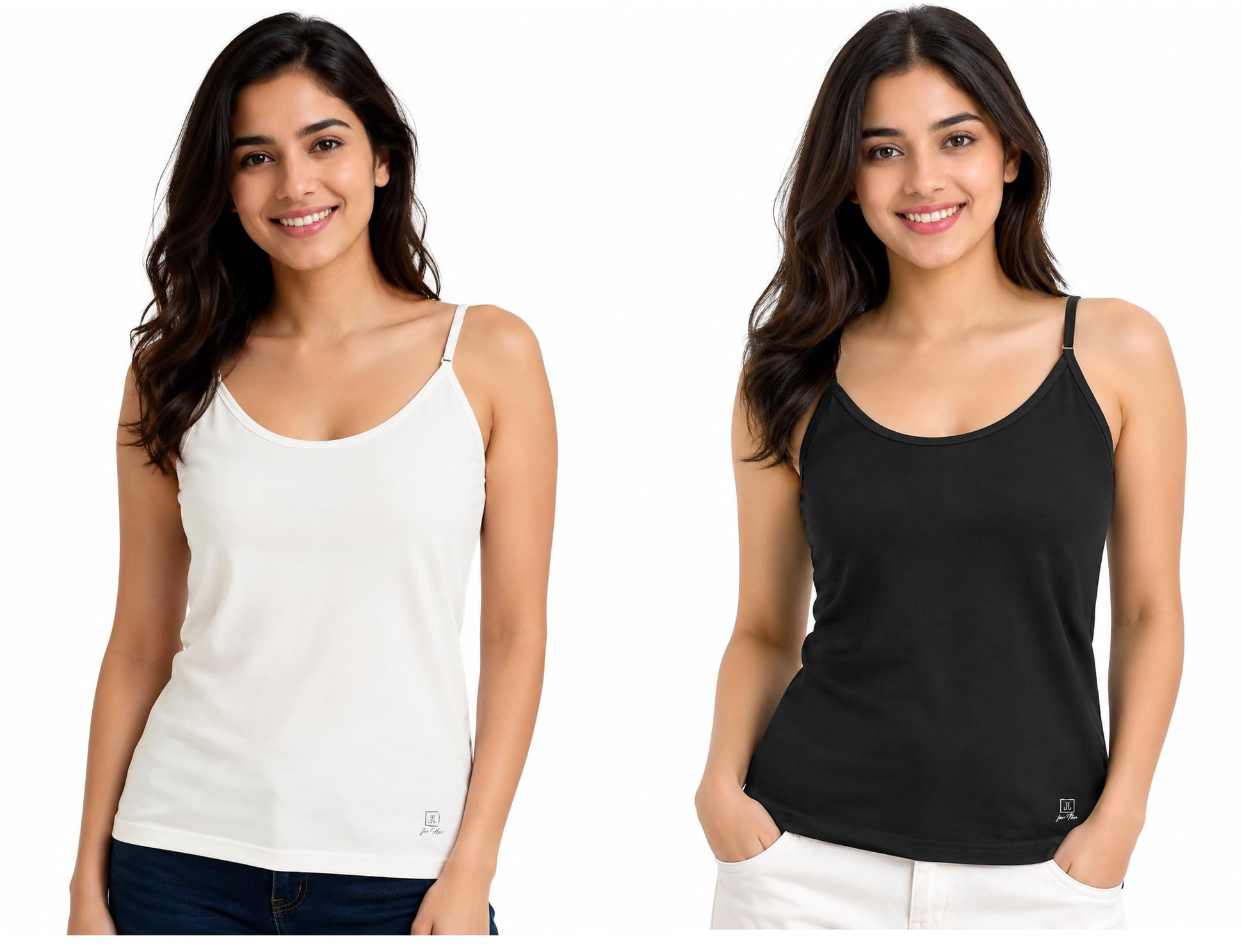 r.r.collection Women's 100% Cotton Lycra Stretchable Tank Top-picture-17