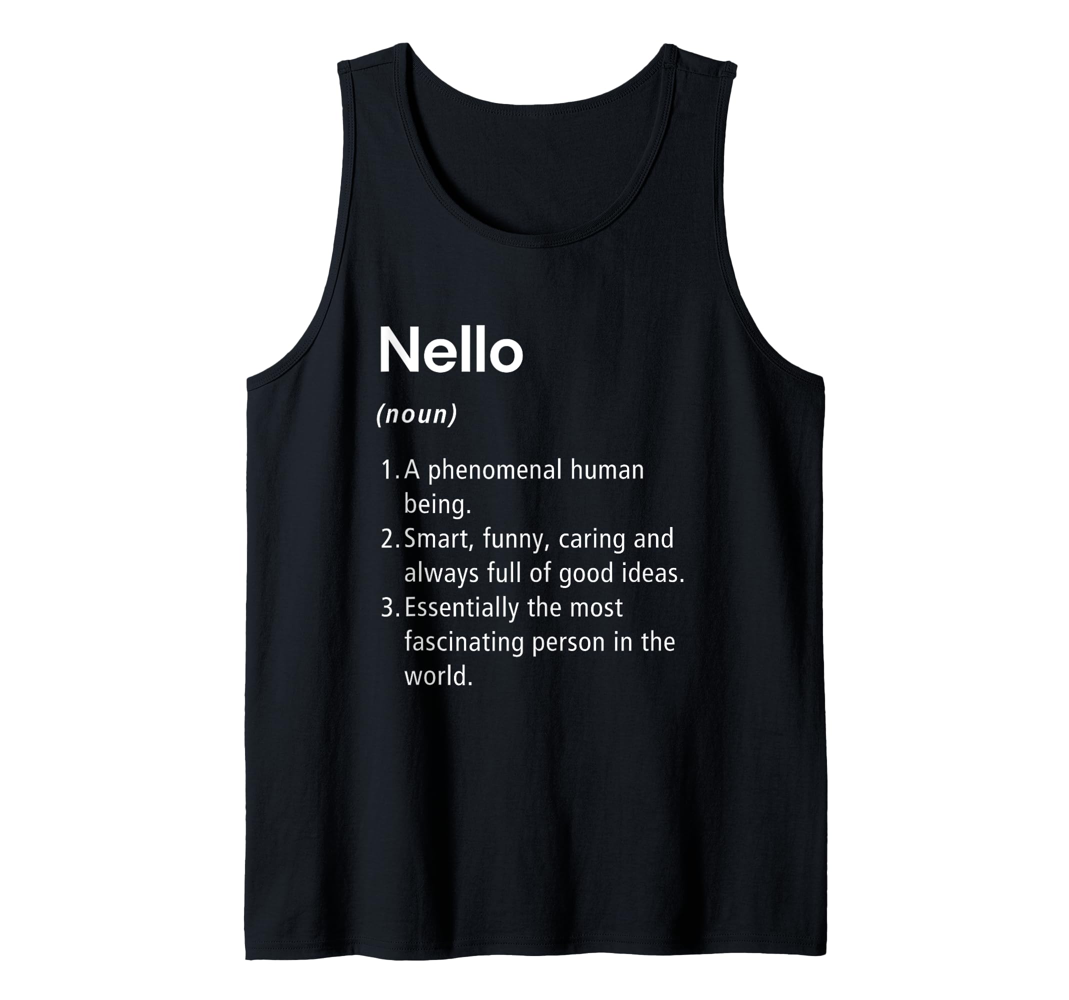 Nello Name Definition Funny Dictionary Tank Top