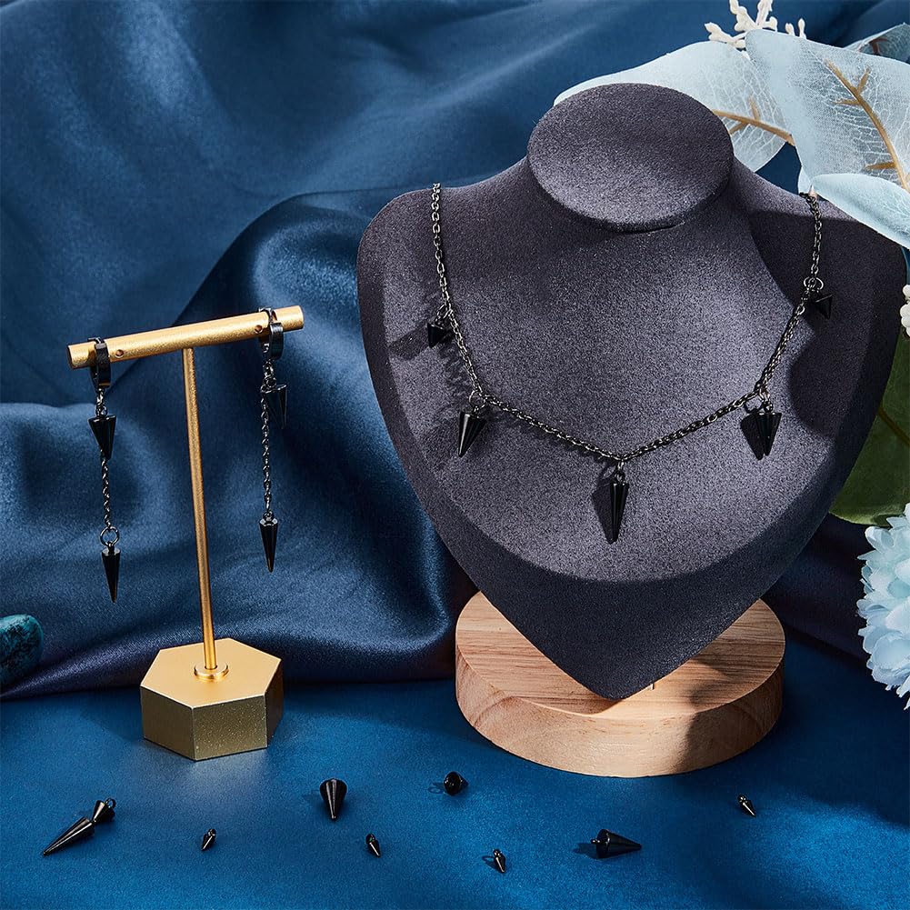 30 Breloques Spike En Acier Plaqué Or – Style Punk, Pour Fabrication De Bijoux DIY, Colliers, Bracelets