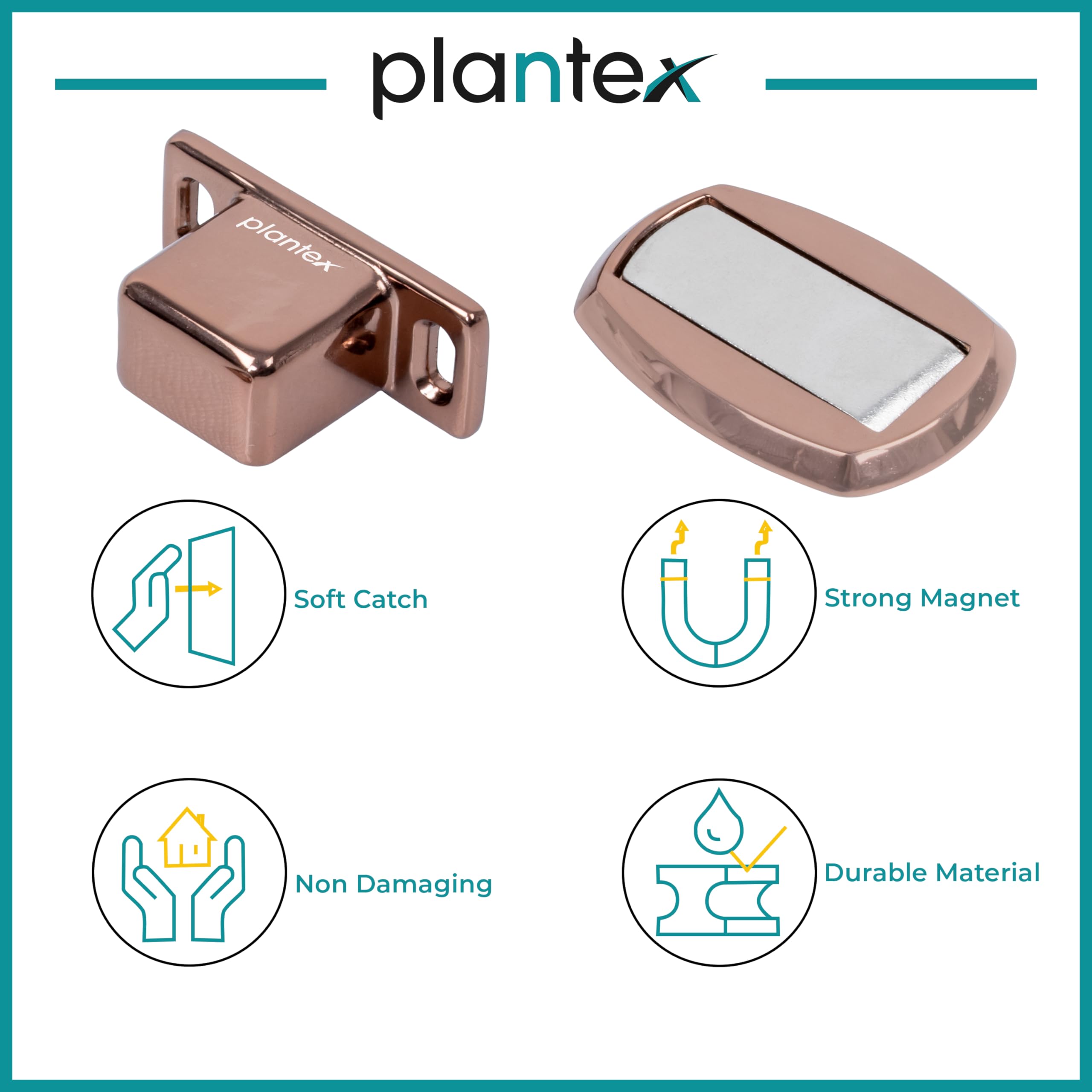 Plantex Door Stopper Magnetic/Door Holder Stopper/Floor Door Stoppers/Stops for Home/Hotel/Office (184 – Rose Gold) — Amazon image 2