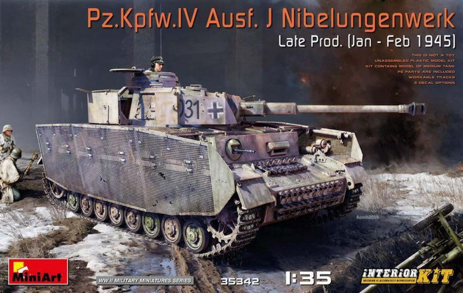 MiniArt Kit da Montare in Scala Compatibile con PZ.KPFW.IV AUSF.JNIBELUNGENWERK Late PROD.(Jan.FEB.1945) Kit 1:35 MIN35342