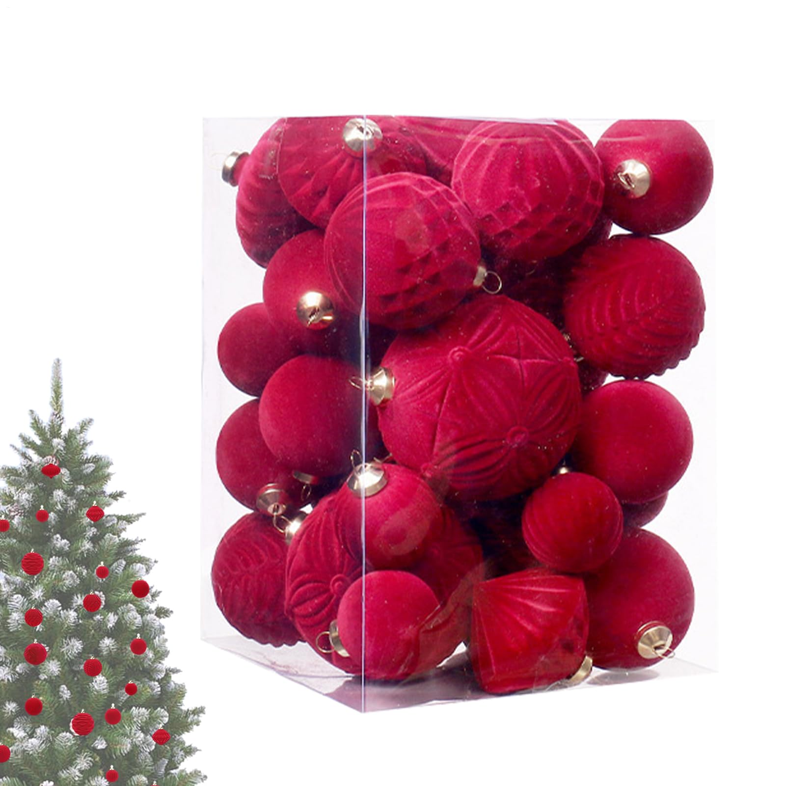 Boules de sapin de Noël haute finition pour une décoration de maison élégante