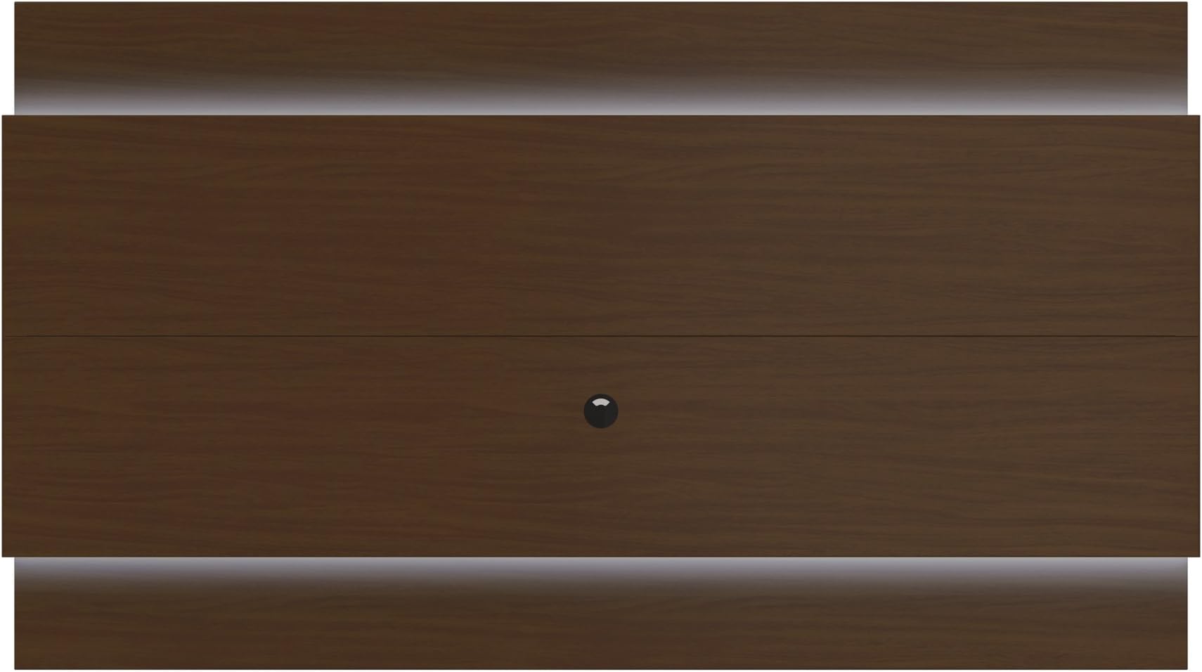 Manhattan Comfort Lincoln Floating Wall TV Panel 2.4 Collection Entertainment Center with TV Mount and LED Lights, Nut Brown, 94" Wide (84151)