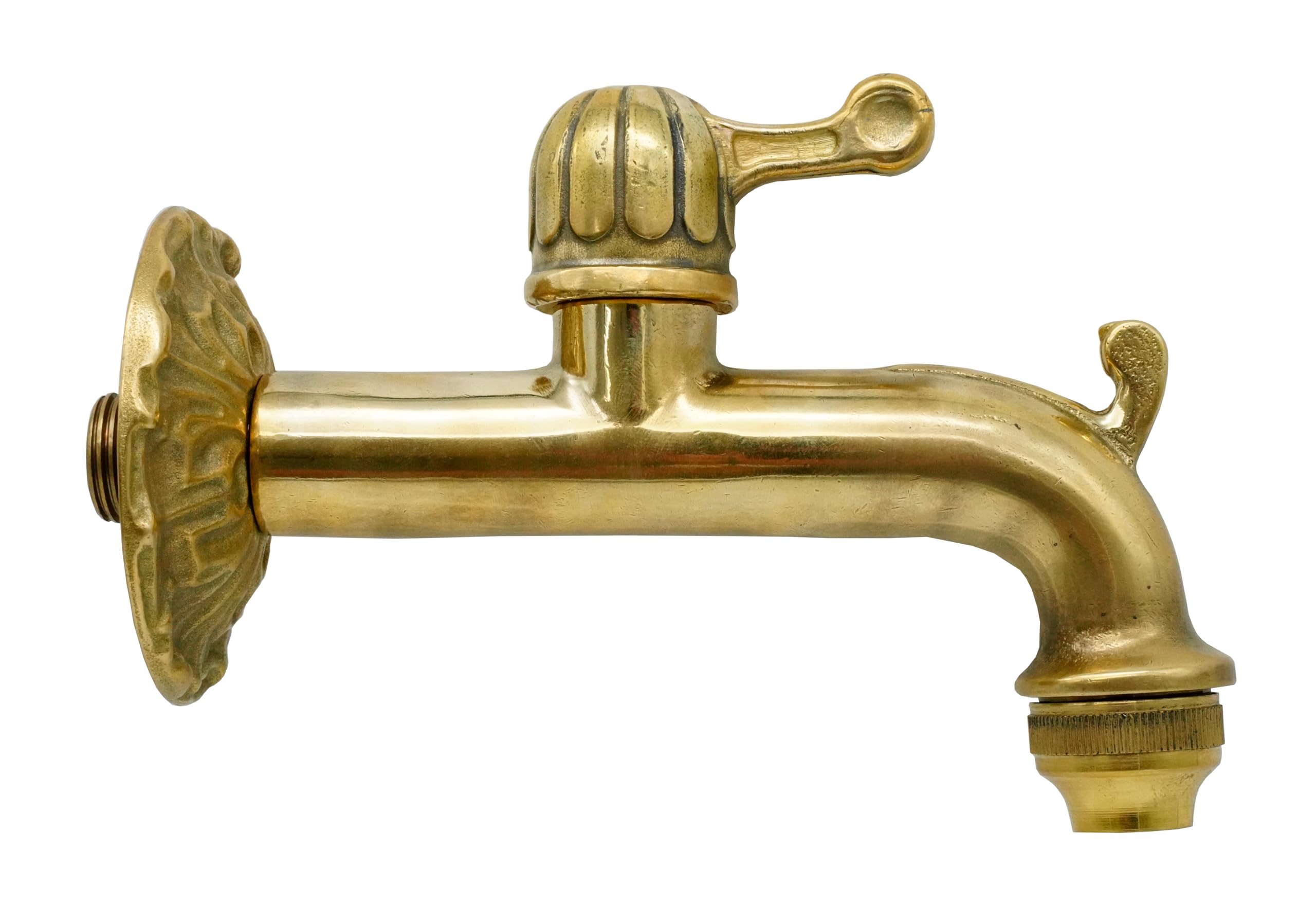 Dispensador Continuo Para Fuentes De Latón - Con Gancho Y Rosetón Casquillo 3/4 F, 153 Mm, Para Columna O Pared