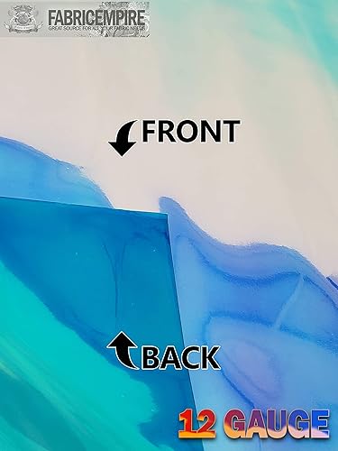 Miniatura 5 de Tela de vinilo de plástico transparente metálico de calibre 12 de 38 pulgadas de ancho vendido por The Yard (azul)