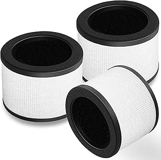 TZ-K1 H13 True HEPA Filters Replacement for ToLife TZ-K1,AROEVE MK01 MK06 and Kloudi Air Purifier DH-JH01,Intelabe EPI080/EP1080, Elechomes EPI081/EP1081, H13 Premium True HEPA Filter, 3 Pack