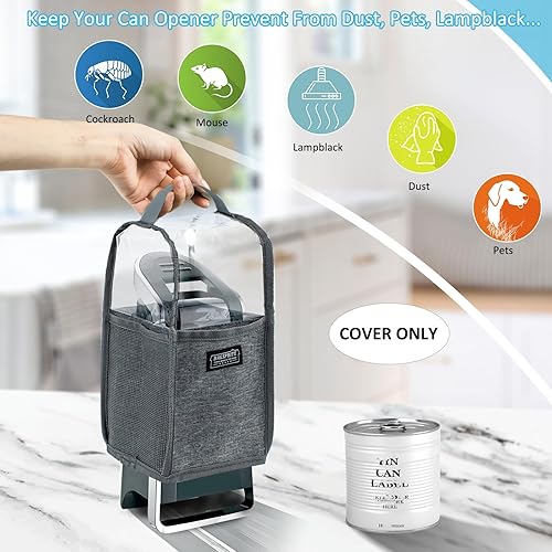Miniatura 3 de BAGSRPITE - Cubierta para abrelatas, cubiertas de latas compatibles con el abrelatas eléctrico Hamilton Beach para cocina y Cuisinart CCO-50BKN,