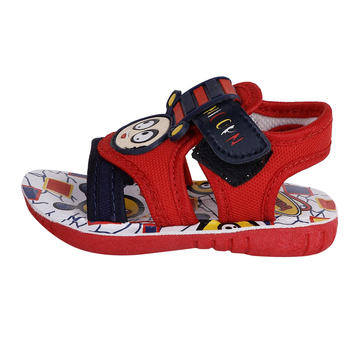 BUNNIES Unisex Kids Chu Chu Sound Musical First Walking Sandals for Baby Boys &Baby Girls for (15 Months to 18 Months) Red 2