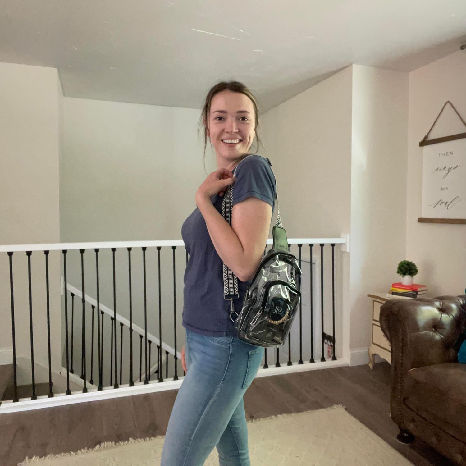 LATMAP Clear Bag for Stadium Events, Clear Purse for Women Stadium Crossbody Bag, Transparent Bag for Concerts Sports