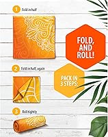 Vista 5 de VENTURE 4TH Toalla de playa de microfibra: secado rápido, compacta, sin arena, absorbente, a prueba de arena y ligera, perfecta para camping, playa