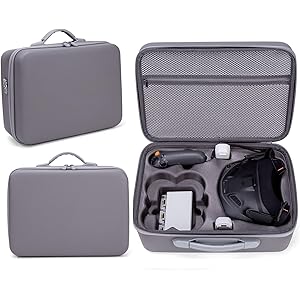 Custodia Protettiva Per DJI Goggles N3 - Borsa Trasporto Rigida Per Occhiali DJI Avata 2/Neo | Con Gancio E Coprilenti - Foto 7