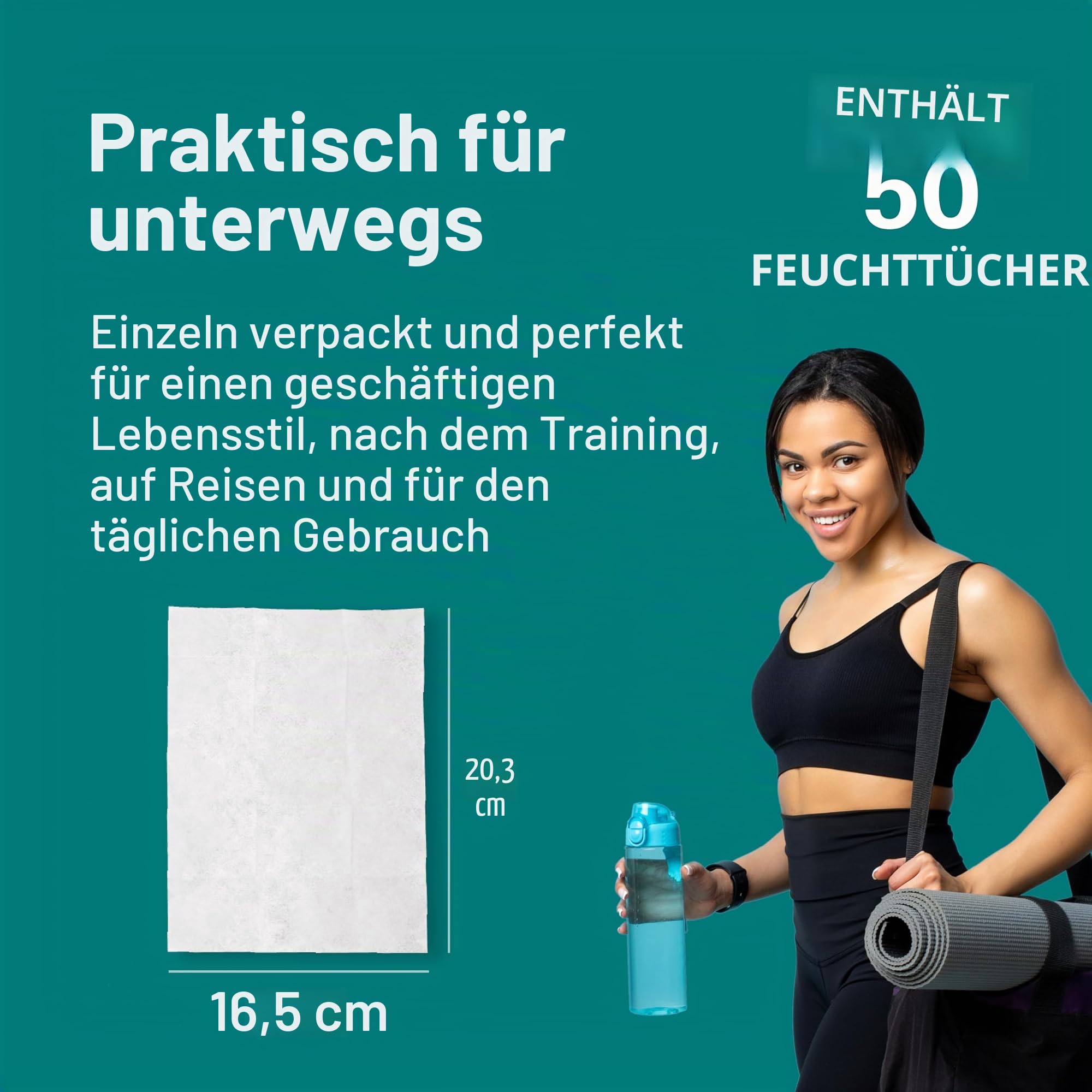 Dew Well Refresh Deodorant Wipes – Ein frischer Start für unterwegs – Frei von Aluminium, Parabenen und Sulfaten – Sortenpackung (Minze, Rose und Gurke) – 50 einzeln verpackte Tücher
