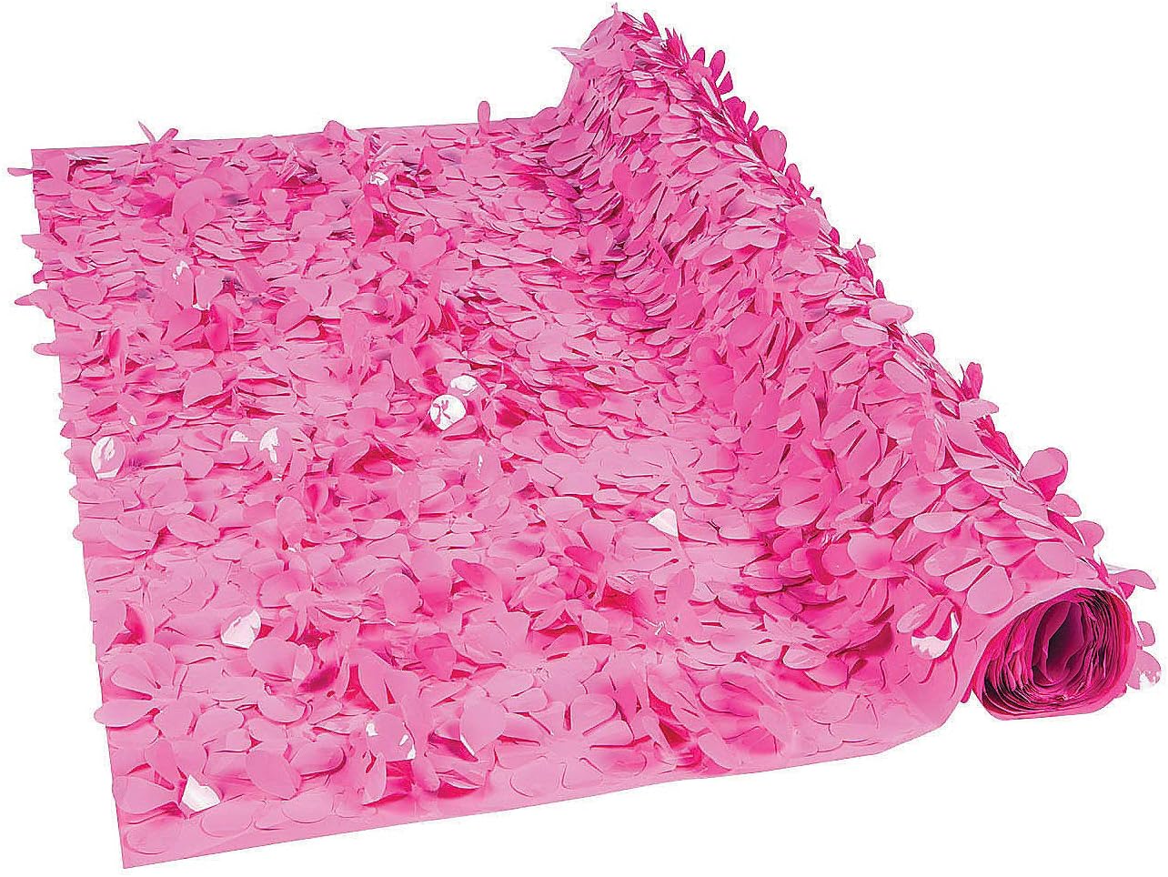 Dark Pink Floral Sheeting Backdrop - Party Decor - 1 Piece