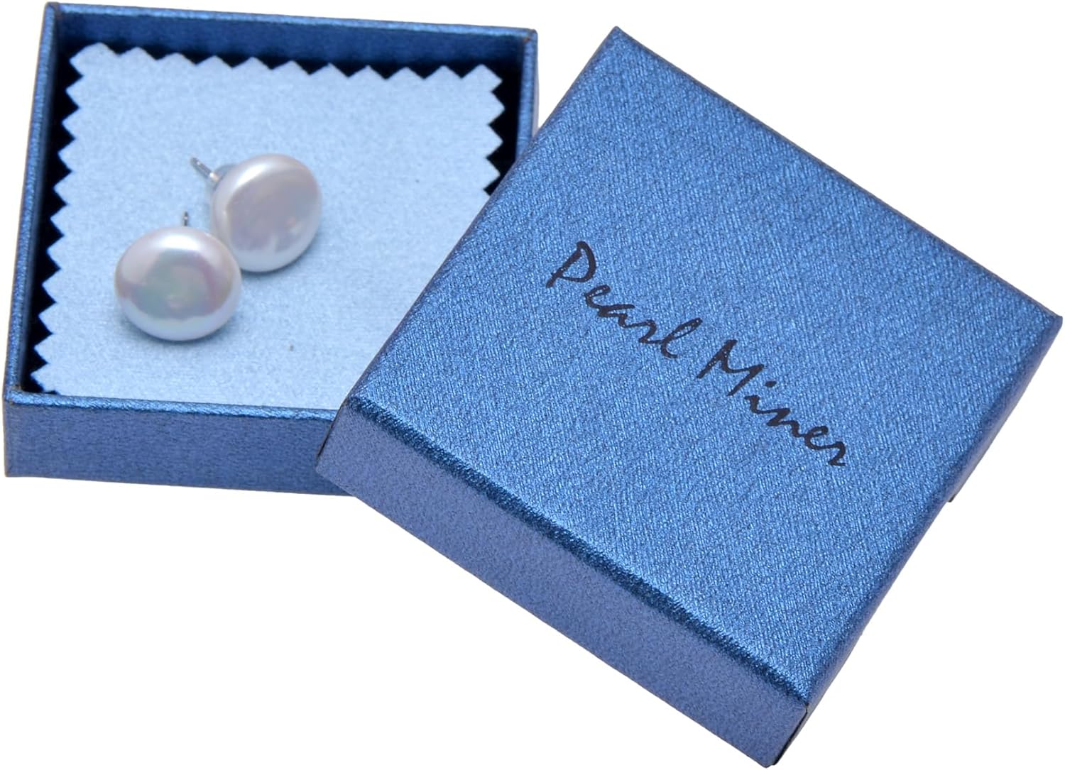 14 MM Large Freshwater Cultured Button Pearl Studs Earrings for Women, Sterling Silver Backing - Image 6