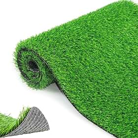 【Cozena】Tapete de Grama Sintética 20mm Realista 4m² (2x2m) para Ambientes Internos e Externos, Paisagismo para Jardim, Varanda, Pátio, Tapete de Grama Artificial, Coloração Natural