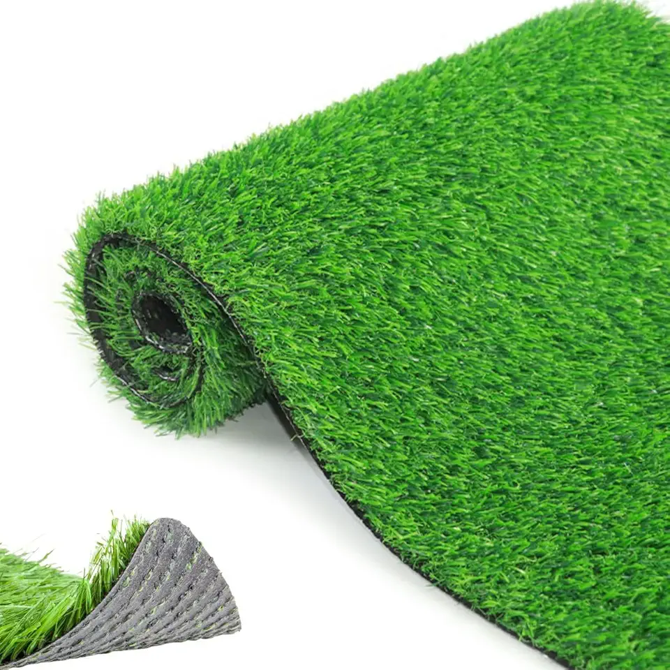 【Cozena】Tapete de Grama Sintética 20mm Realista 4m² (2x2m) para Ambientes Internos e Externos, Paisagismo para Jardim, Varanda, Pátio, Tapete de Grama Artificial, Coloração Natural