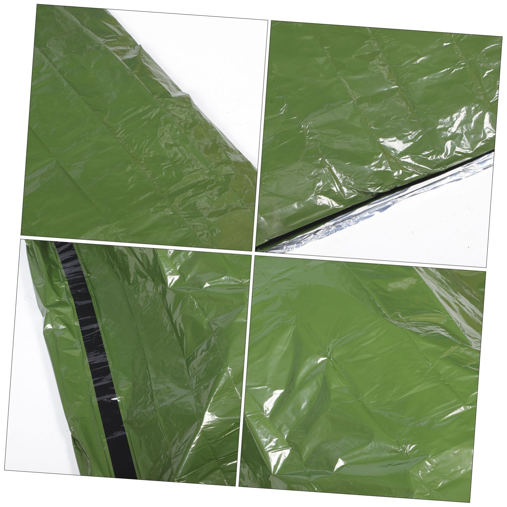 Kisangel 5 Sätze Notfall Schlafsack Aluminiumfolie mit Tragetasche Kompakter Ultraleichter Schlafsack für Camping Trekking und Outdoor Aktivitäten zur Körpertemperaturkontrolle Notfällen