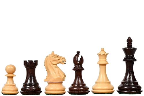 Chess Pieces Fierce Knight Staunton Wooden Chess Pieces in Sheesham Golden Rose Wood & Natural Boxwood  Brown & Off-white  Chess Board NOT Included disponible en Yaxa Colombia