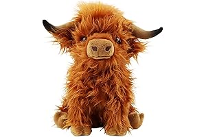 Adorably Fluffy Baby Highland Cow Stuffed Animal