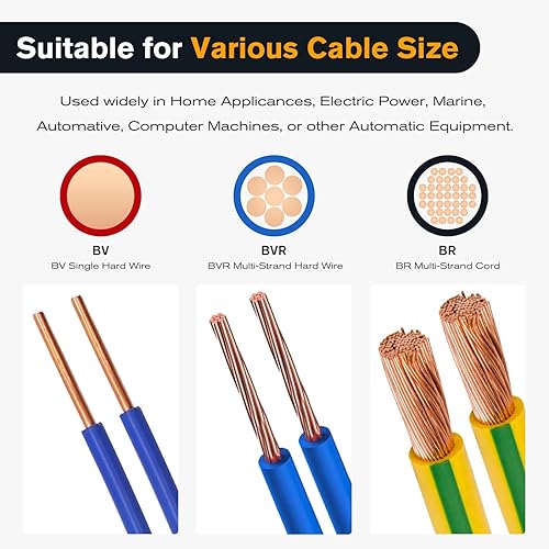 Miniatura 23 de Nilight 50015R - 200 conectores termocontraíbles – Conectores de alambre impermeables – Terminales eléctricos de grado marino automotriz – Kit