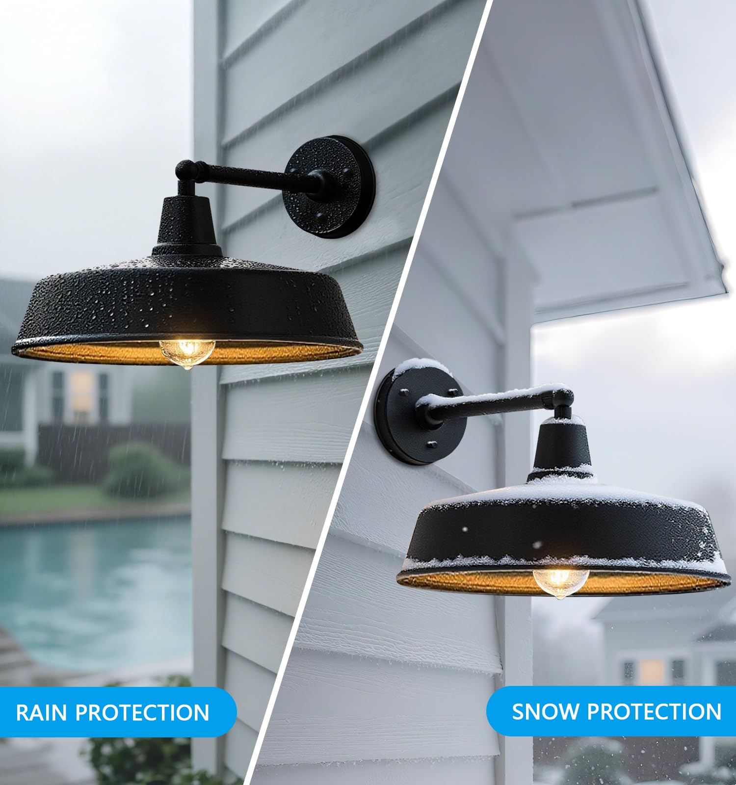 Aiwen 1-Light 13.77-in Black;Outdoor Wall Light | JE-W6519B, image size:1500x1600