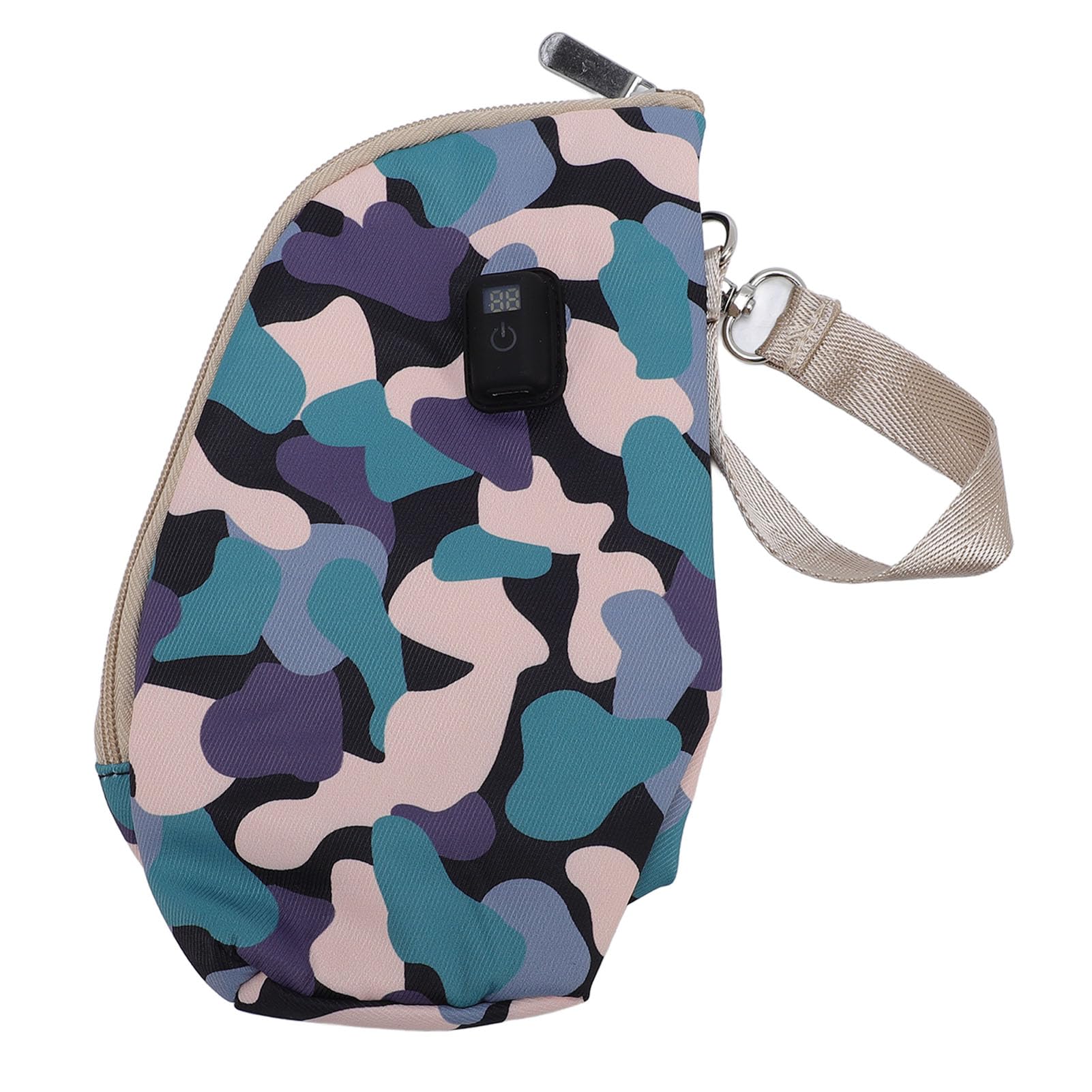 Generic Podgrzewacz do Butelek na Mleko Izolowany Termicznie, Utrzymujący stałą temperaturę 21 ustawień do Karmienia Dziecka w Ruchu Silikonowy Poliester (Camo-czarny)