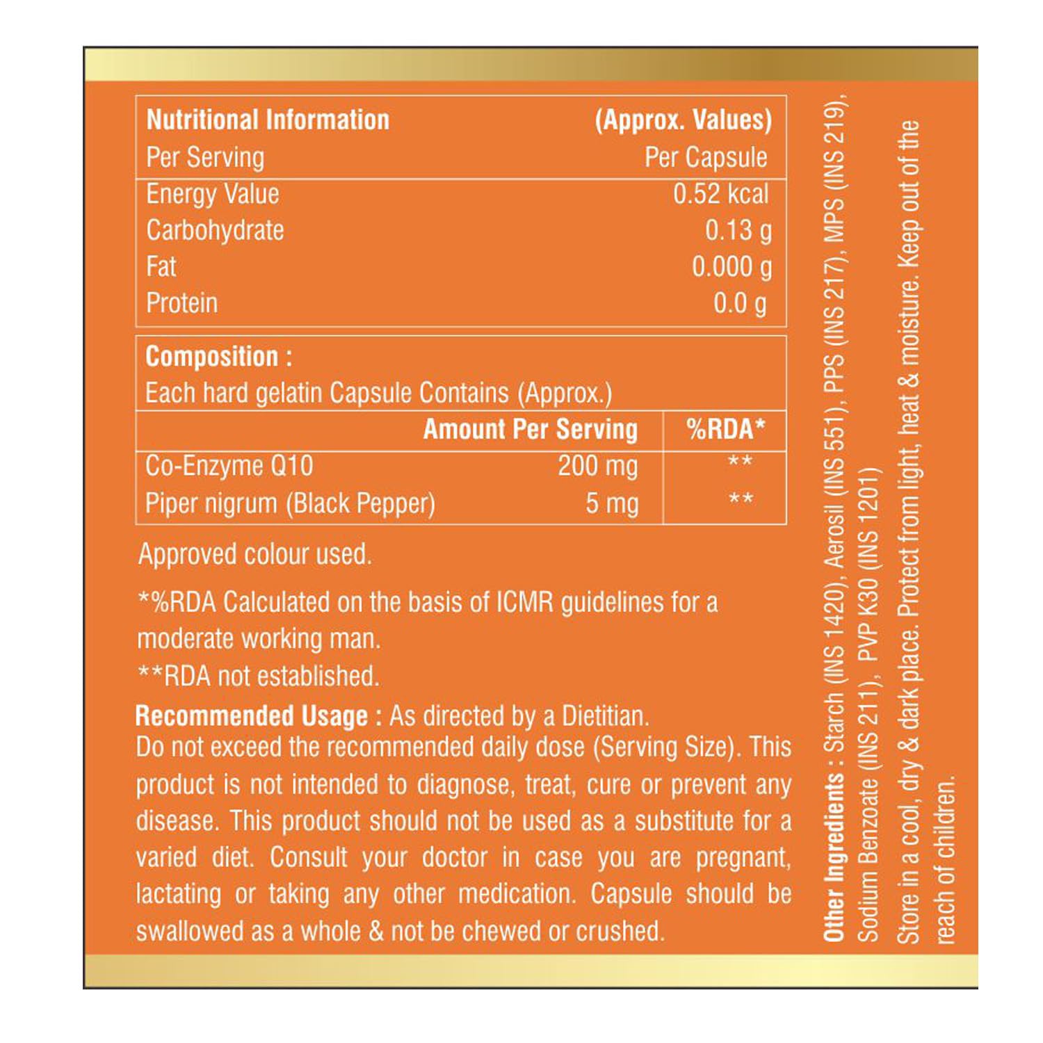 Shrey's Coenzyme Q10 (CoQ10) 200mg with Piperine 5mg – 60 Veg Capsules | Supports Heart, Energy, Mitochondrial Health & Antioxidant Protection | High Absorption Formula — Amazon image 2