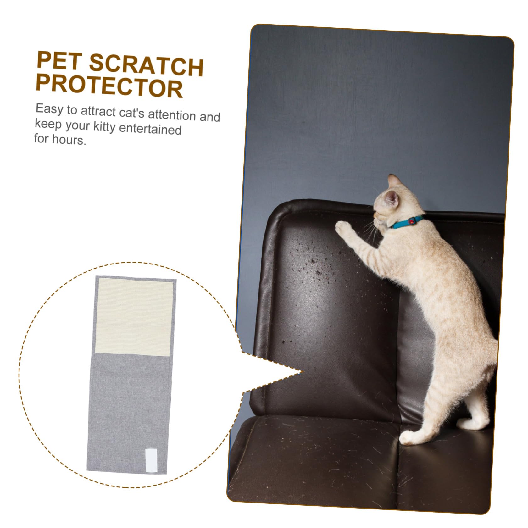 Protector contra Arañazos para Mascotas de Sisal para Sofá | Protector Sofá Gatos Arañazos, para Reposabrazos, Casa, Oficina y Tienda