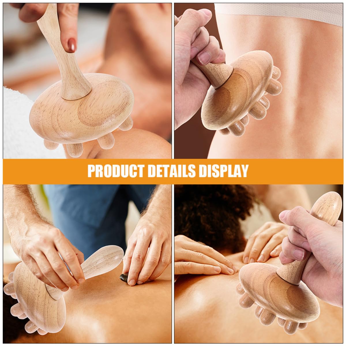 2 Stück Pack Kopfhautmassagekamm mit Breiten Zinken Massagekamm für Kopf Nacken und Rücken Oberfläche Tragbarer Entwirrungskamm