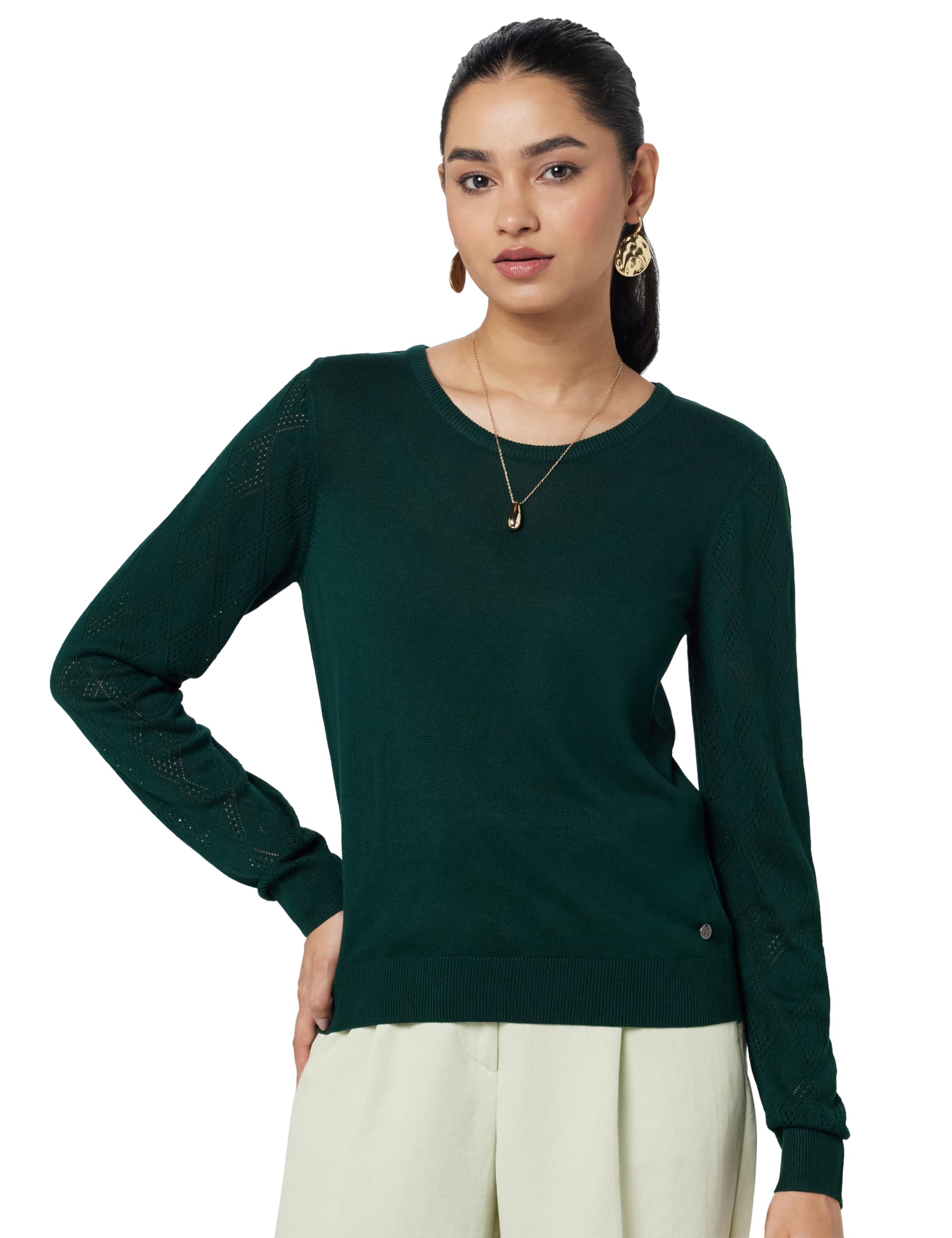 pepe jeans Women Viscose Round Neck Sweater-picture-32