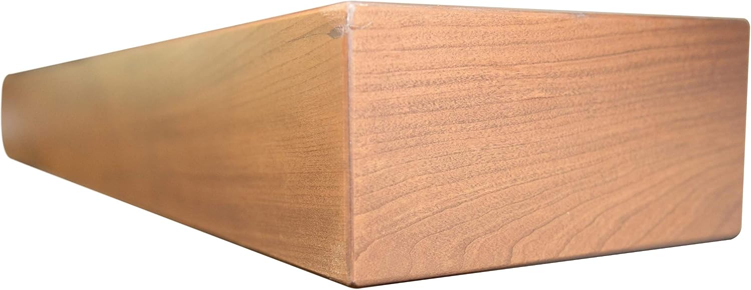 Rustic Red Door Co. Wooden Floating Shelf, Wall Mounted, Rustic Cherry Wood, Provincial Stain, Solid Wood (48")