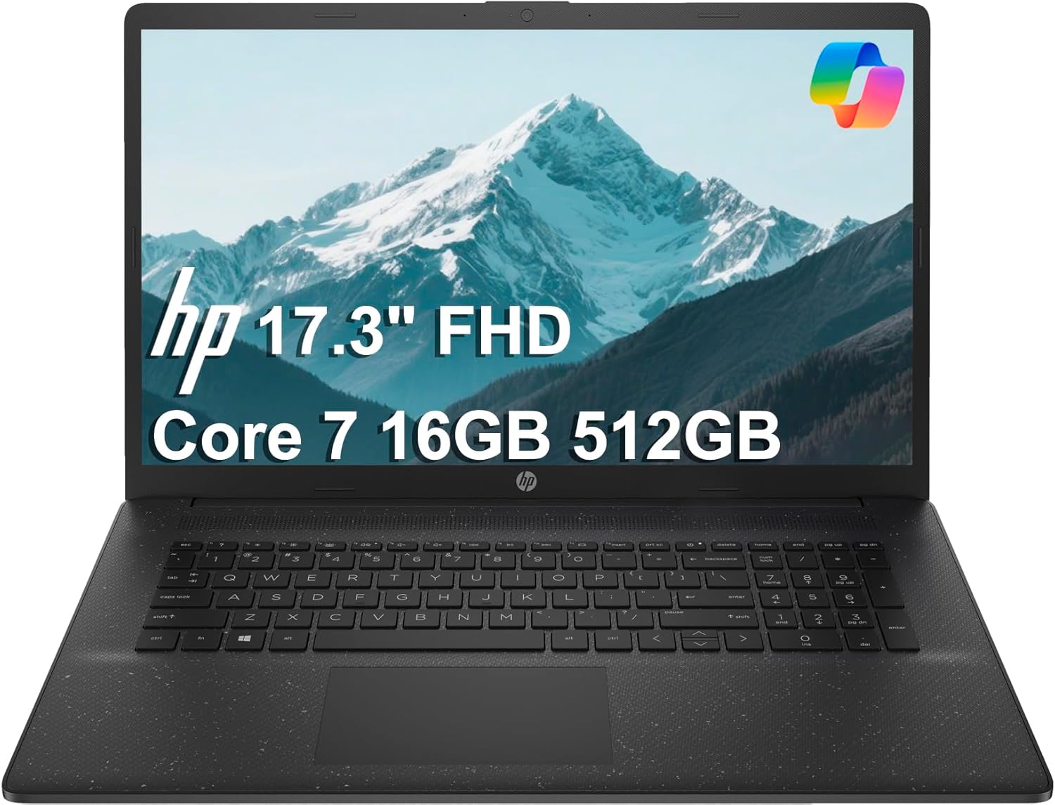 HP 17 Laptop (17.3" FHD Anti-Glare, Intel 10-Core i7 150U (> Ultra 5 125U), 16GB RAM, 512GB SSD) for Business, Home, Students, Narrow Bezel, Numeric Keypad, Webcam, Wi-Fi 6, Fast Charge, Win 11 Home