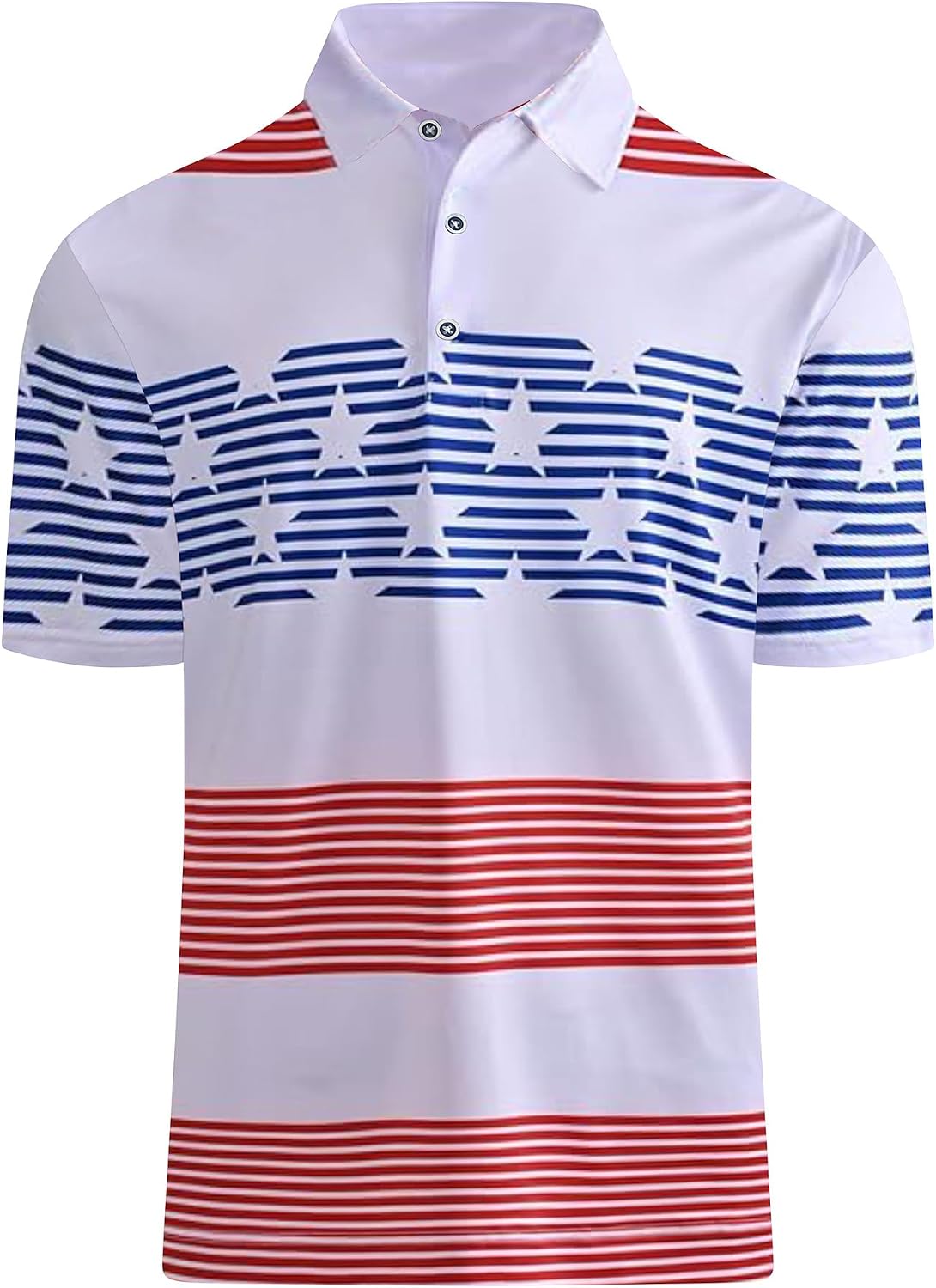 Mens Golf Shirts Short Sleeve Moisture Wicking Dry Fit Performance Athletic Polo Shirt