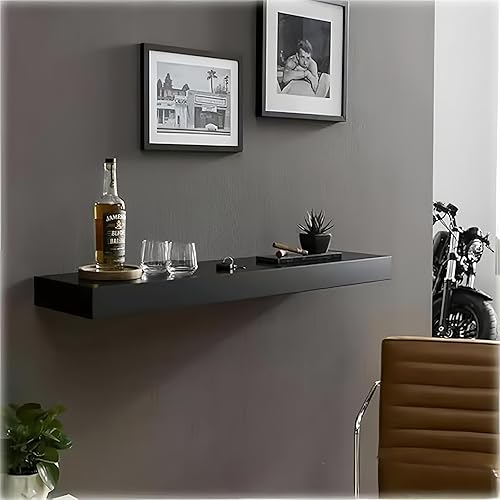 Miniatura 7 de Estantes flotantes para almacenamiento de pared, estantes de pared para decoración de dormitorio, muebles de compartimento secreto con puerta