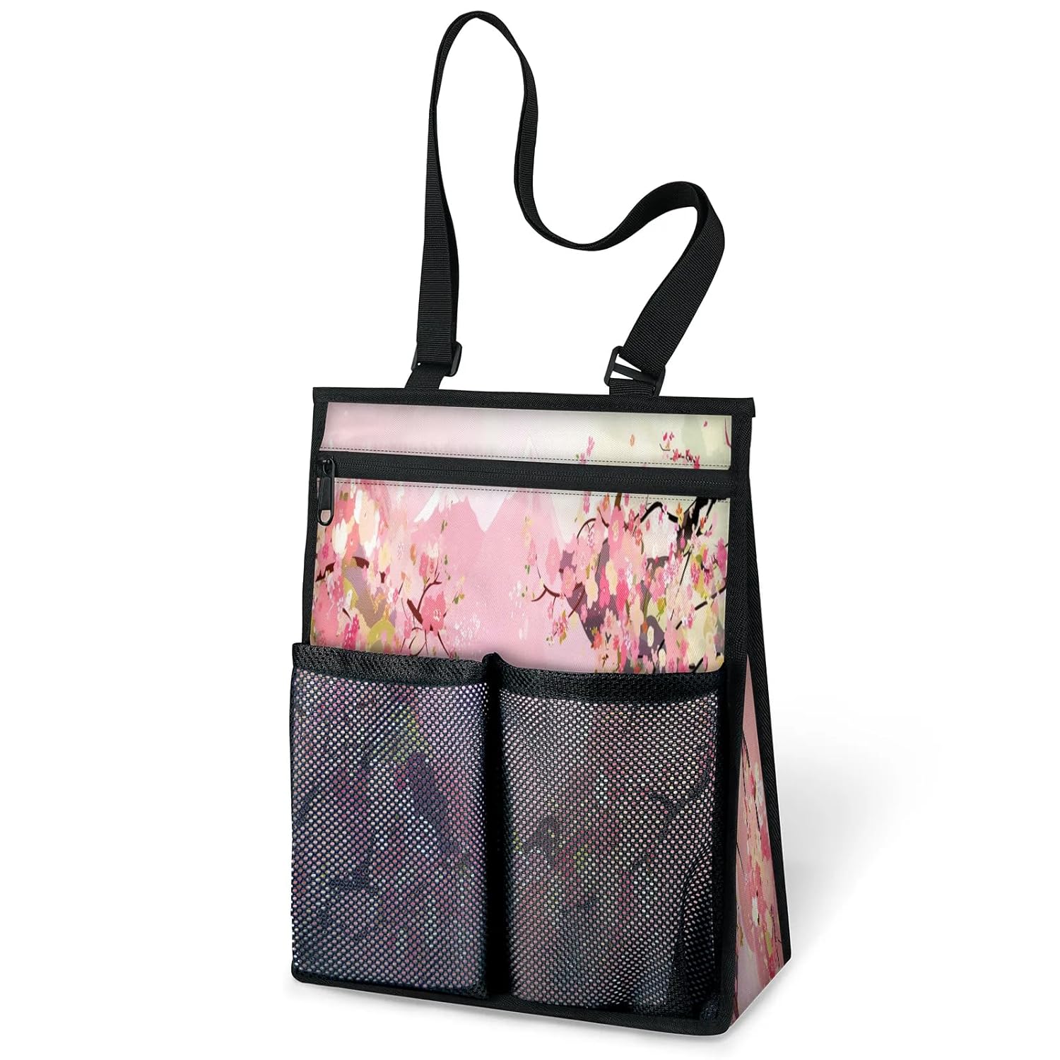 Ourtheme Japan Theme Portable Shower Bag for Travel Gym Camp Beach Tote Shower Caddy Bags Hanging Toiletry Organizer