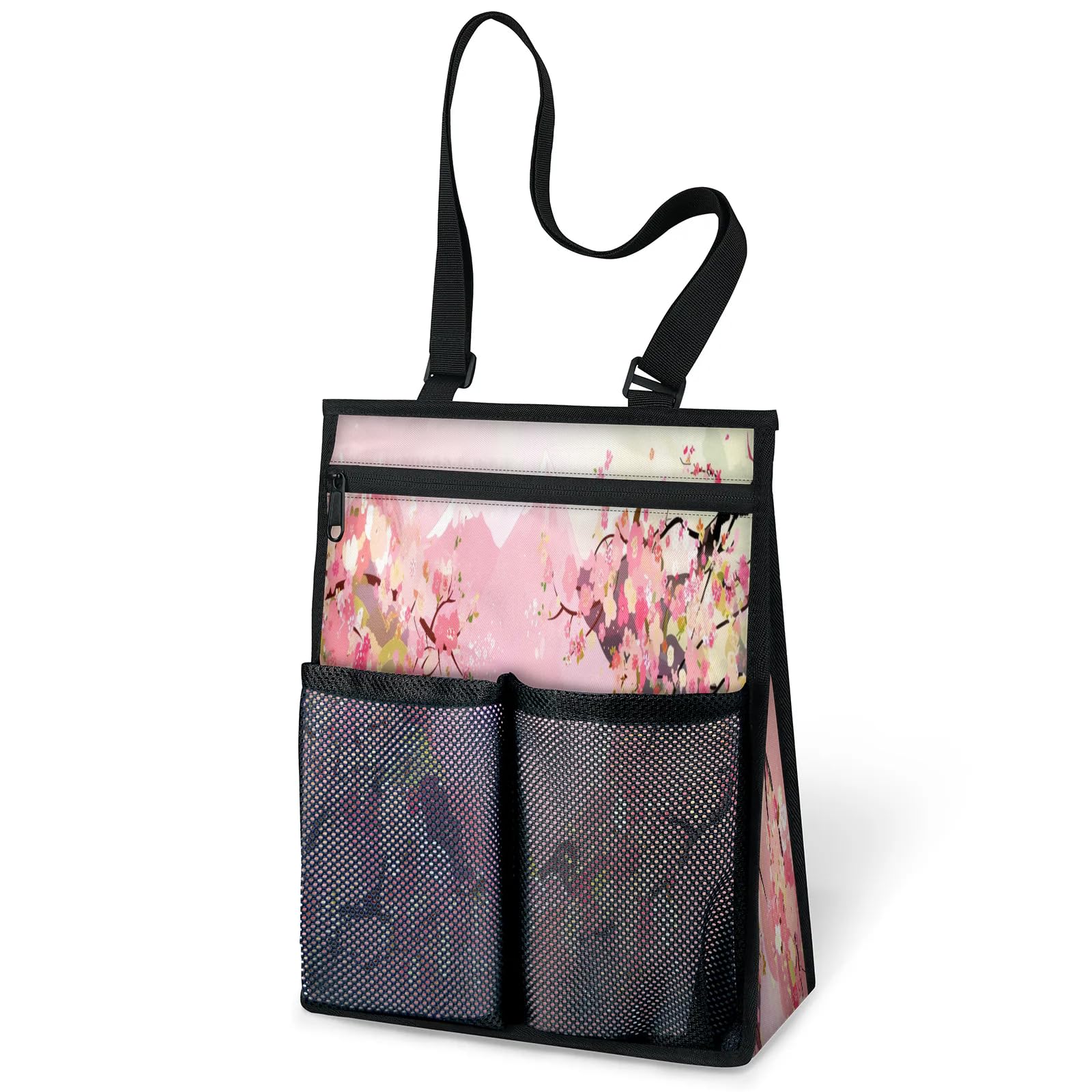 Ourtheme Japan Theme Portable Shower Bag for Travel Gym Camp Beach Tote Shower Caddy Bags Hanging Toiletry Organizer