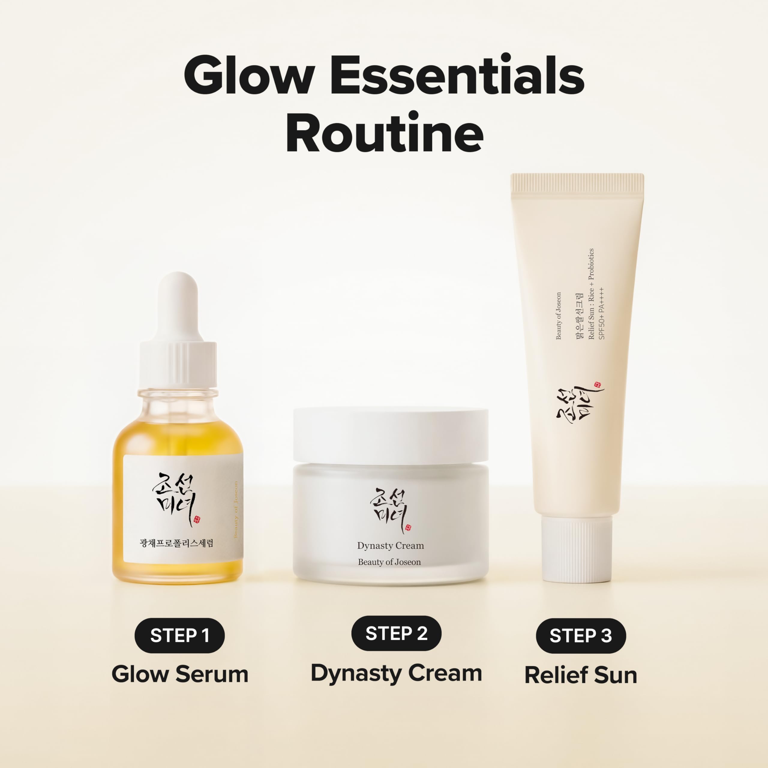 Beauty of Joseon Glow Essential Set Relief Sun 50ml Dynasty Cream 30ml Glow Serum Korean Skin Care Gift Set