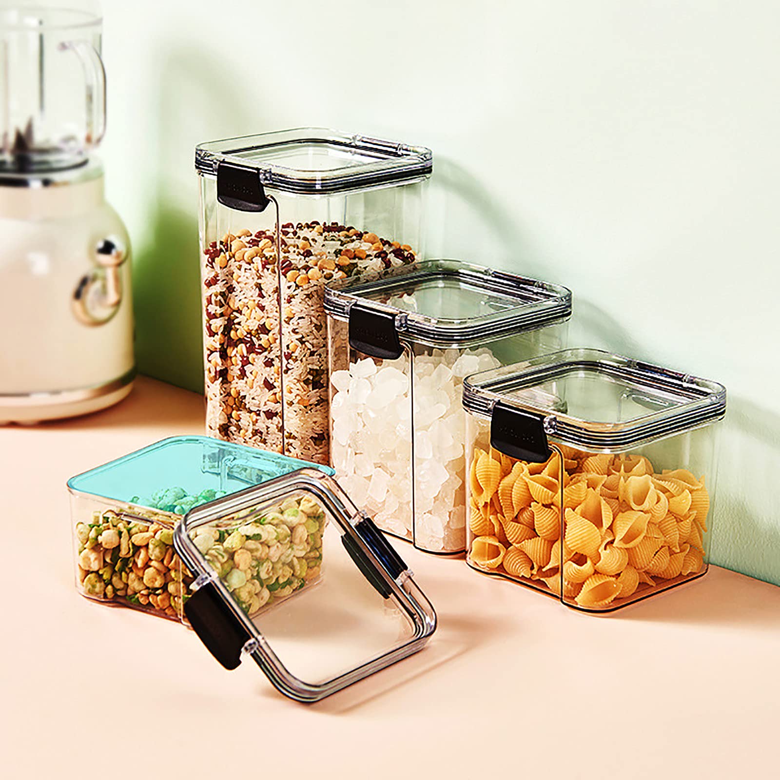 Amazon｜キャニスター プラスチック保存容器 よく気密性 漏れ防止 健康