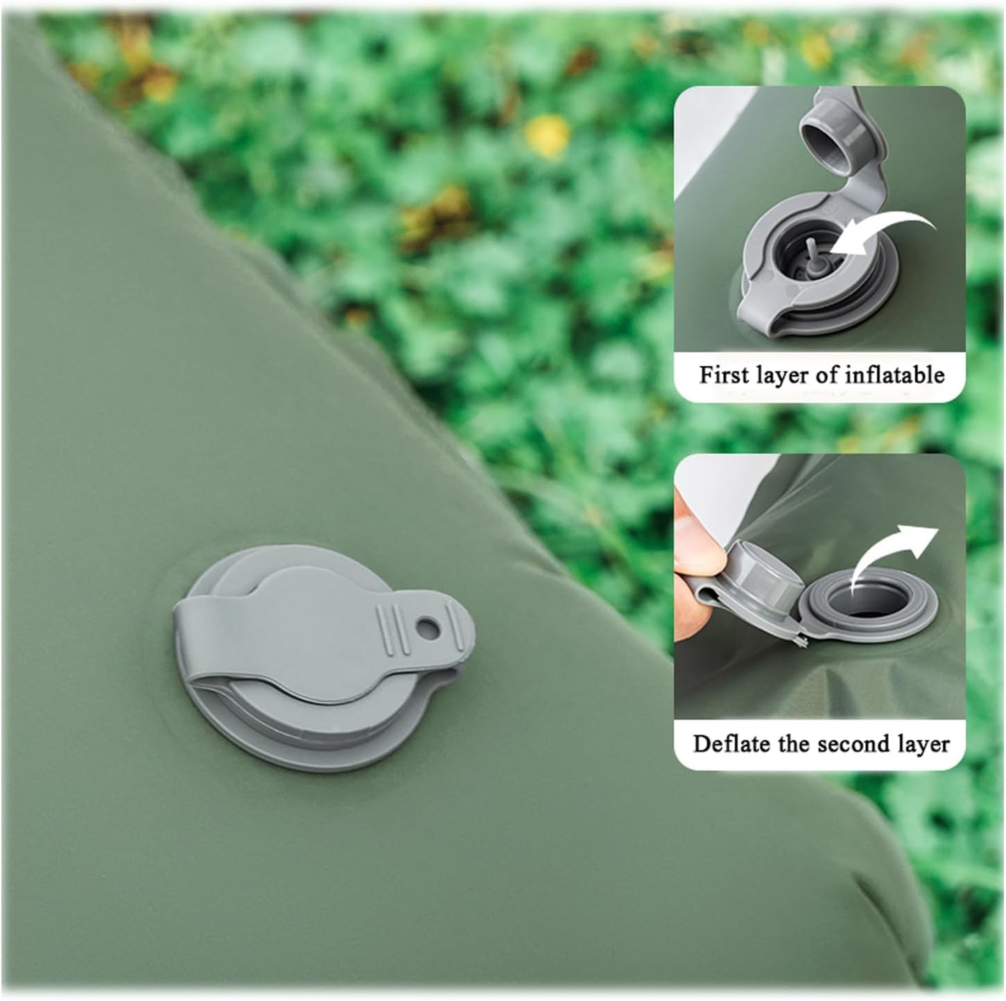 Self-Inflating Mattress, Outdoor Sleeping mat, Camping Tent Sleeping mat, Portable Double Mattress.(Green)