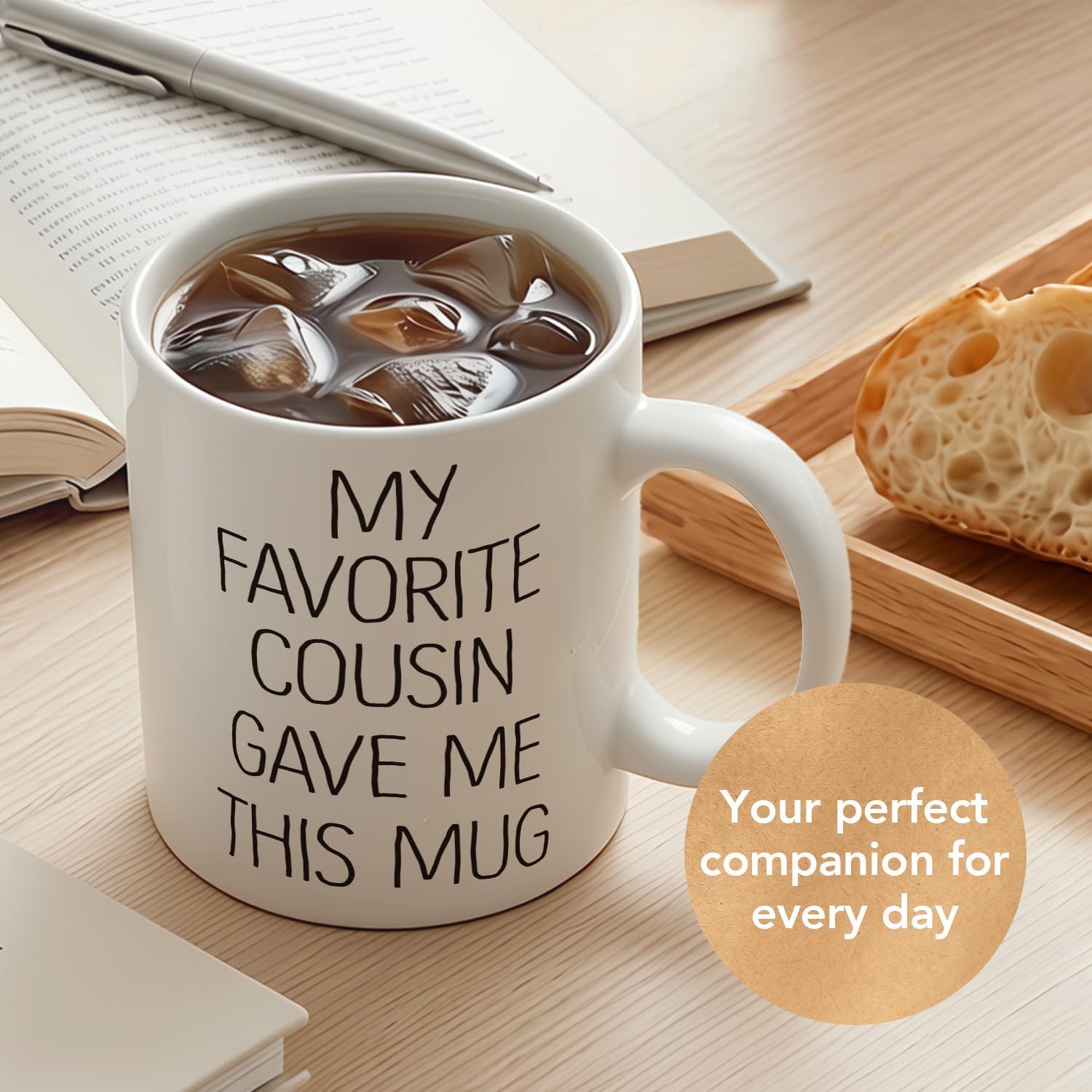 Cousin Gifts Coffee Mug for Women Men, My Favorite Cousin Gave Me This Mug Ceramic Cup for NewCousin, Funny Family Gifts from Cousins, Birthday Christmas Thank you Gift for Family image 4
