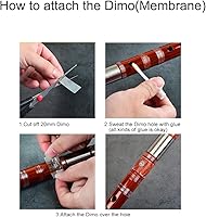 Vista 6 de Flauta dizi de bambú. Instrumento tradicional chino hecho a mano, Clave de Re