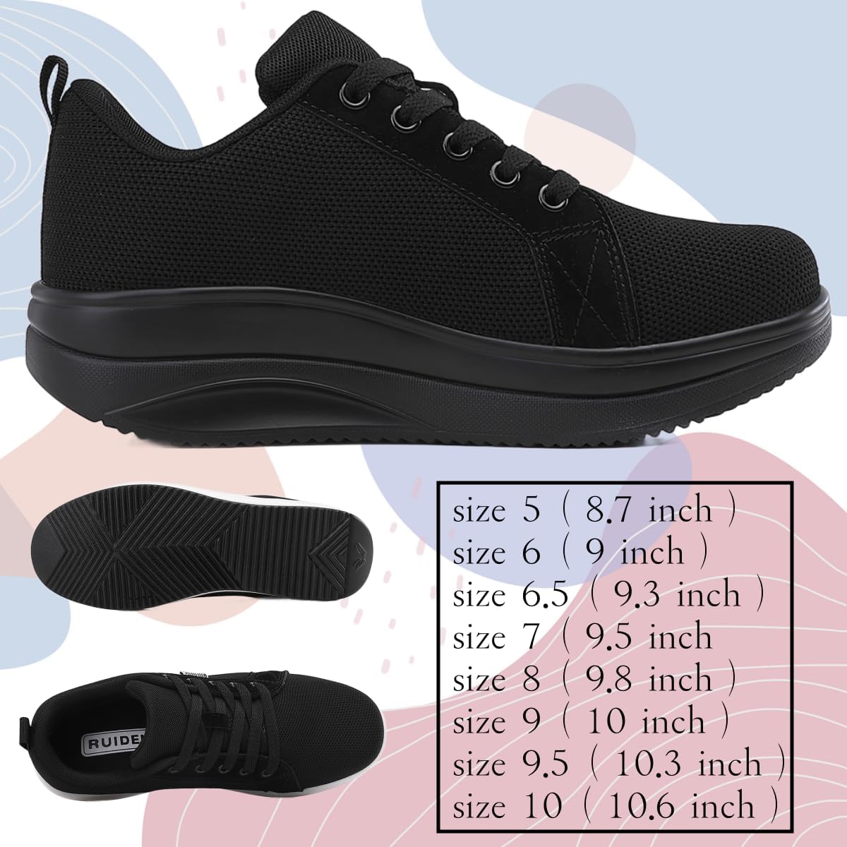Walking Shoes for Women Air Cushion Nurse Slip Resistant Work Sock Sneakers Food Service Platform Comfortable Weight Light - Image 4
