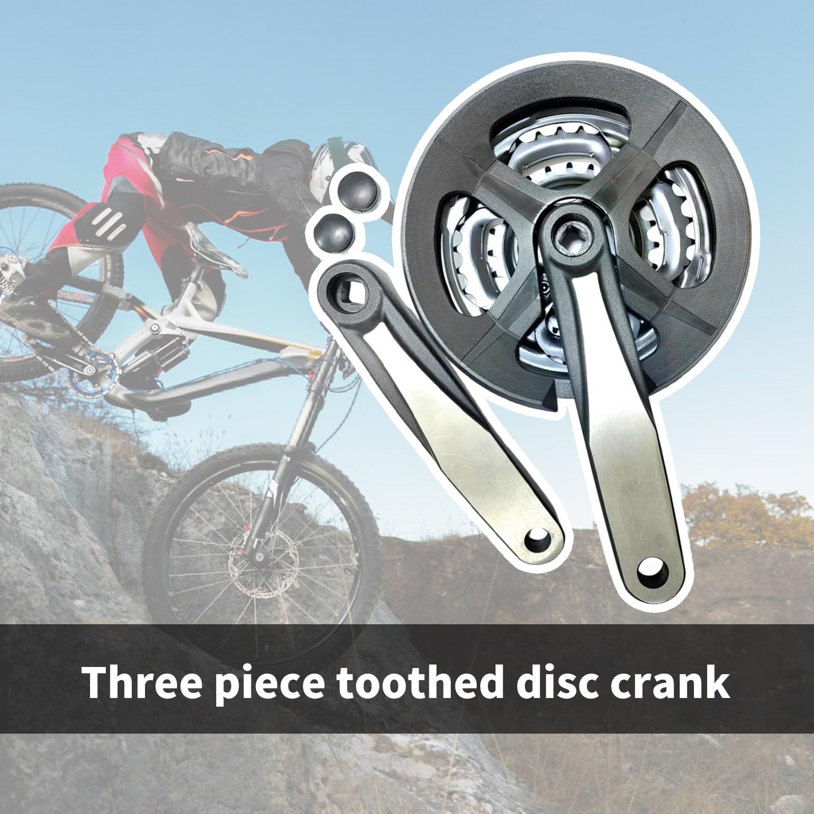 Guarnitura per mountain bike, guarnitura quadrata per rimozione della guarnitura per mountain bike e bici di ricambio per pendolarismo