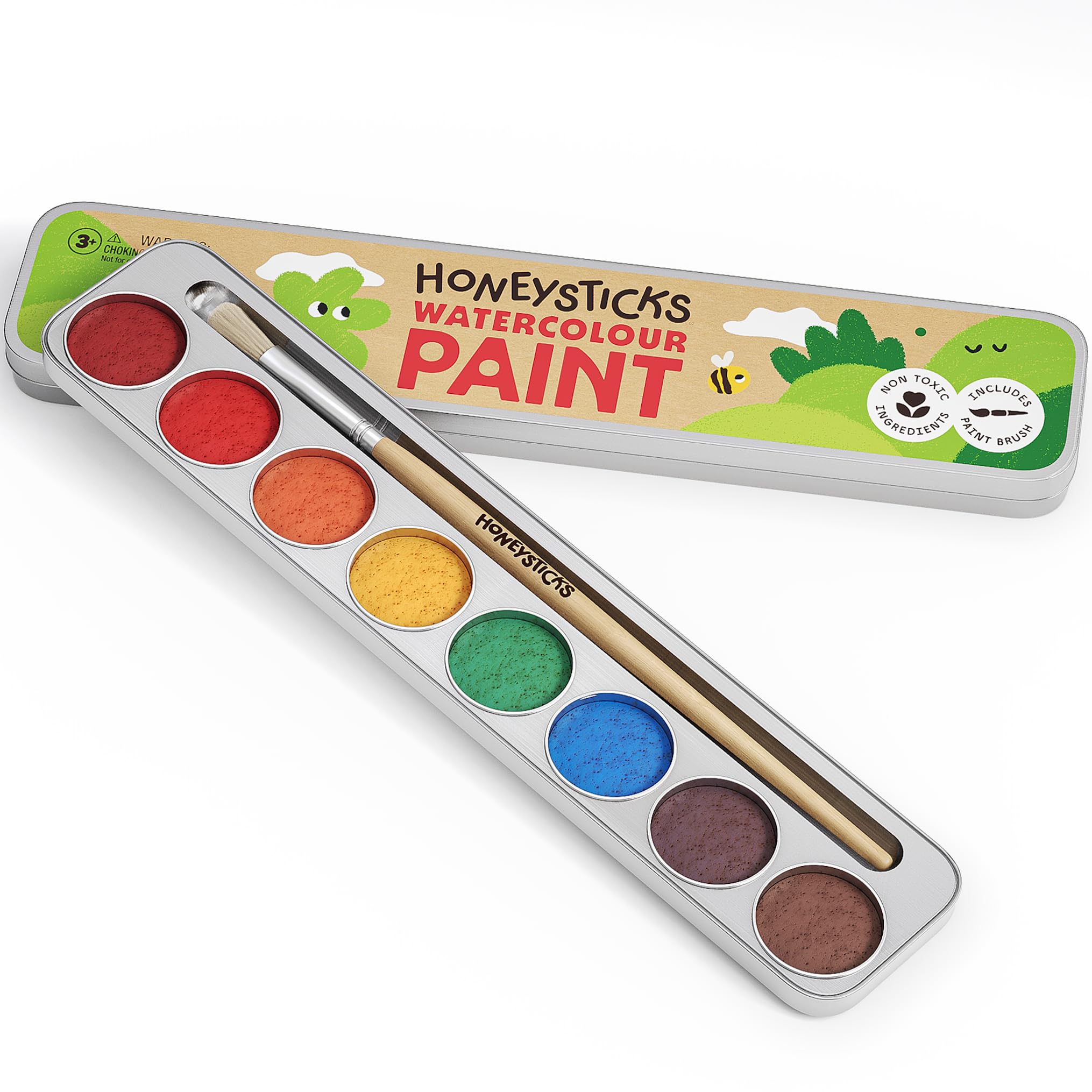 Amazon.co.jp: Honeysticks 非毒性水彩絵の具セット 子供と幼児用 - 8